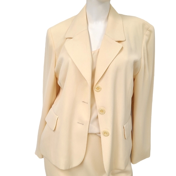 Vintage Nygard Collection Cream 3 Piece Suit size 8/10 - Picture 1 of 7